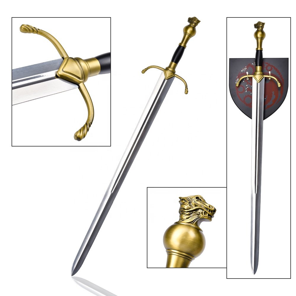 107cm-1-1-Original-440ss-Blade-Unsharpened.jpg Game of Thrones Cosplay Sword - 1:1 Original TV Thrones Rhaegar Style, 107 cm 440SS - Image 1