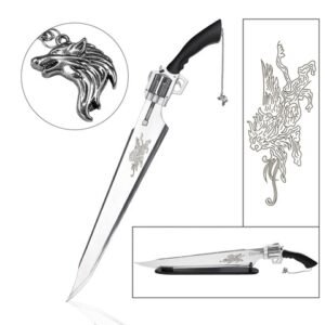 Final Fantasy VIII Cosplay Gun Prop - FF8 Squall Leonhart Gunblade Lionheart Style, 129 cm