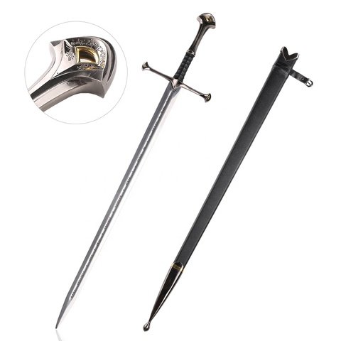 132cm-the-Lord-of-the-Rings-Lotr.jpg_480x480.jpg The Lord of the Rings Cosplay Sword - Narsil Aragorn Anduril Full Size Style, 132 cm 440SS - Image 1