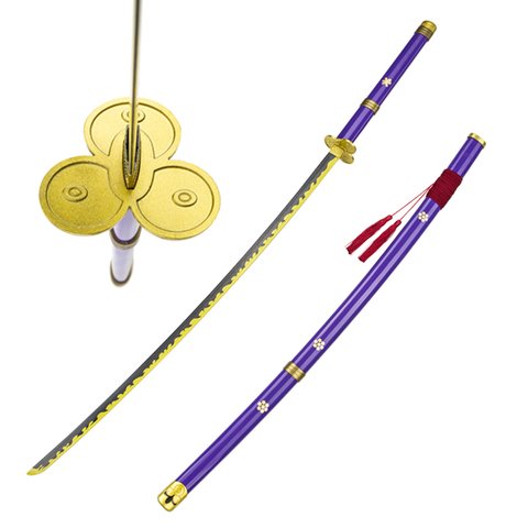 One Piece Katana Sword - Samurai Roronoa Zoro Purple Style, 140 cm
