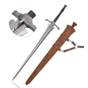 Elden Ring Long Sword - Video Knight's Leather Style, 42.5 in 440SS