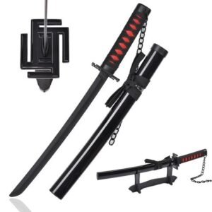 Bleach Katana Sword - Ichigo Kurosaki Tensa Zangetsu Style, 45 cm Stainless Steel