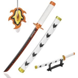 Demon Slayer Katana Sword - Kyojuro Rengoku Small Style, 45 cm 440SS