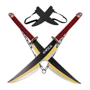 Demon Slayer Twin Sword Set - Uzui Tengen Style, 80 cm