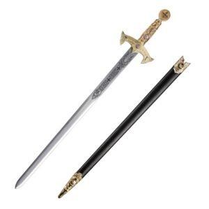 Crusader Knight Style 85cm Medieval Sword with Leather Sheath