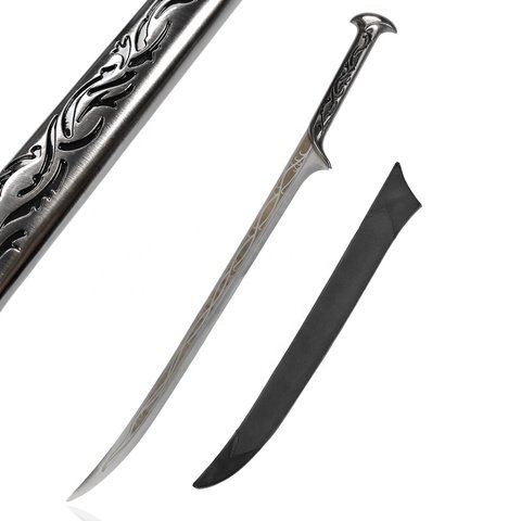 98cm-Lord-of-the-Rings-Real-Weapon.jpg_480x480.jpg The Lord of the Rings Cosplay Sword - King Elves Thranduil Leather Style, 98 cm 440SS - Image 1