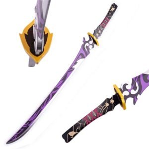 Genshin Impact Katana Sword - Raiden Shogun Bamboo Style, Wood