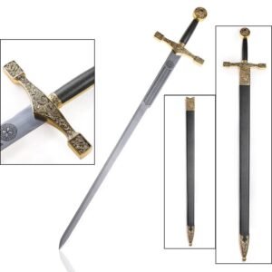 King Arthur Style 122cm Unsharpened Decorative Medieval Sword with Sheath