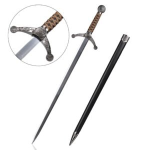 Scottish Highland Style 104.5cm Unsharpened Decorative Medieval Sword with Sheath