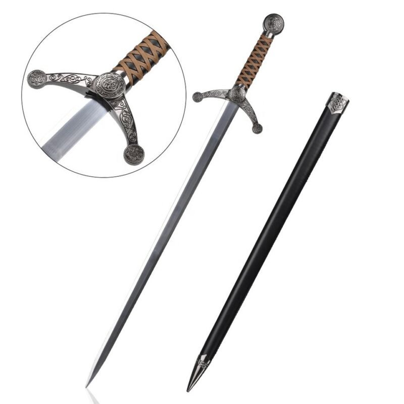 Scottish Highland Style 104.5cm Unsharpened Decorative Medieval Sword with Sheath