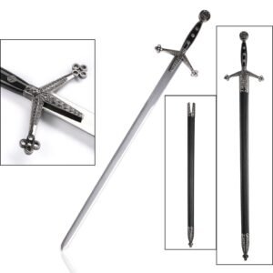 Scottish Highland Style Unsharpened Decorative Medieval Sword with Sheath