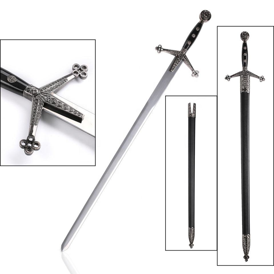 H49e1ed31302b4e47a5400025414e7633S.jpg_960x960q80.jpg Scottish Highland Style Unsharpened Decorative Medieval Sword with Sheath