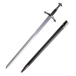 Joan of Arc Style 85cm Unsharpened Decorative Medieval Sword with Sheath