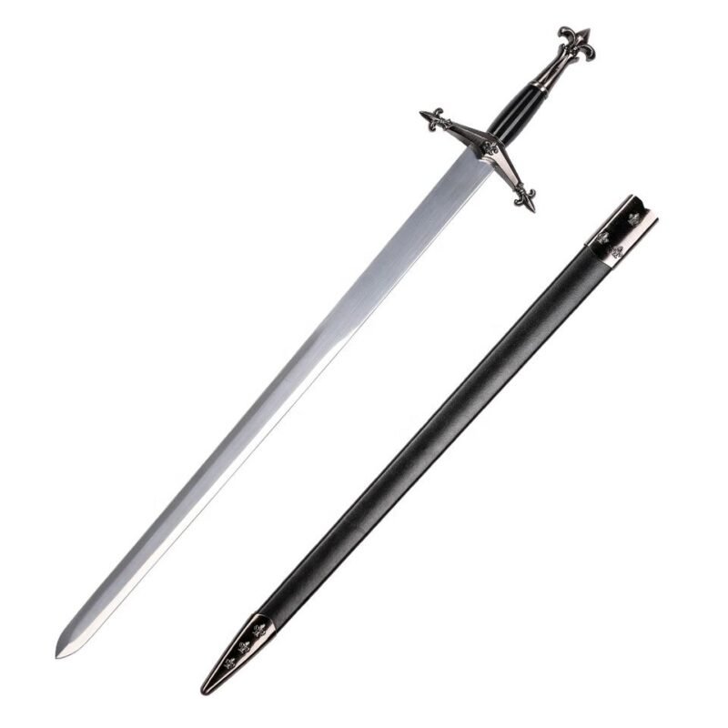 Joan of Arc Style 85cm Unsharpened Decorative Medieval Sword with Sheath