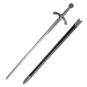 Crusader Knight Style Unsharpened Decorative Medieval Sword with Sheath