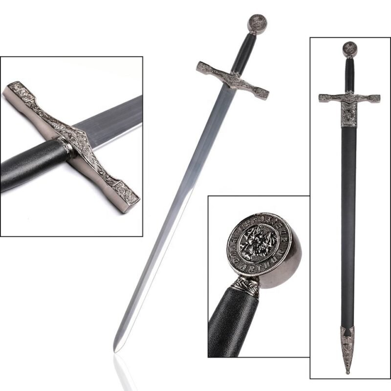 King Arthur Style 85cm Unsharpened Decorative Medieval Sword with Sheath