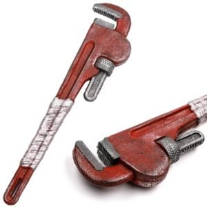 Fantasy Cosplay Foam Pipe Wrench Prop - Halloween Larp Bloody Style, PU Foam