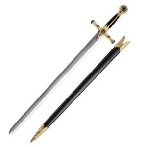 Masonic Ceremonial Style 85cm Unsharpened Decorative Medieval Sword with Sheath - Ref 393538