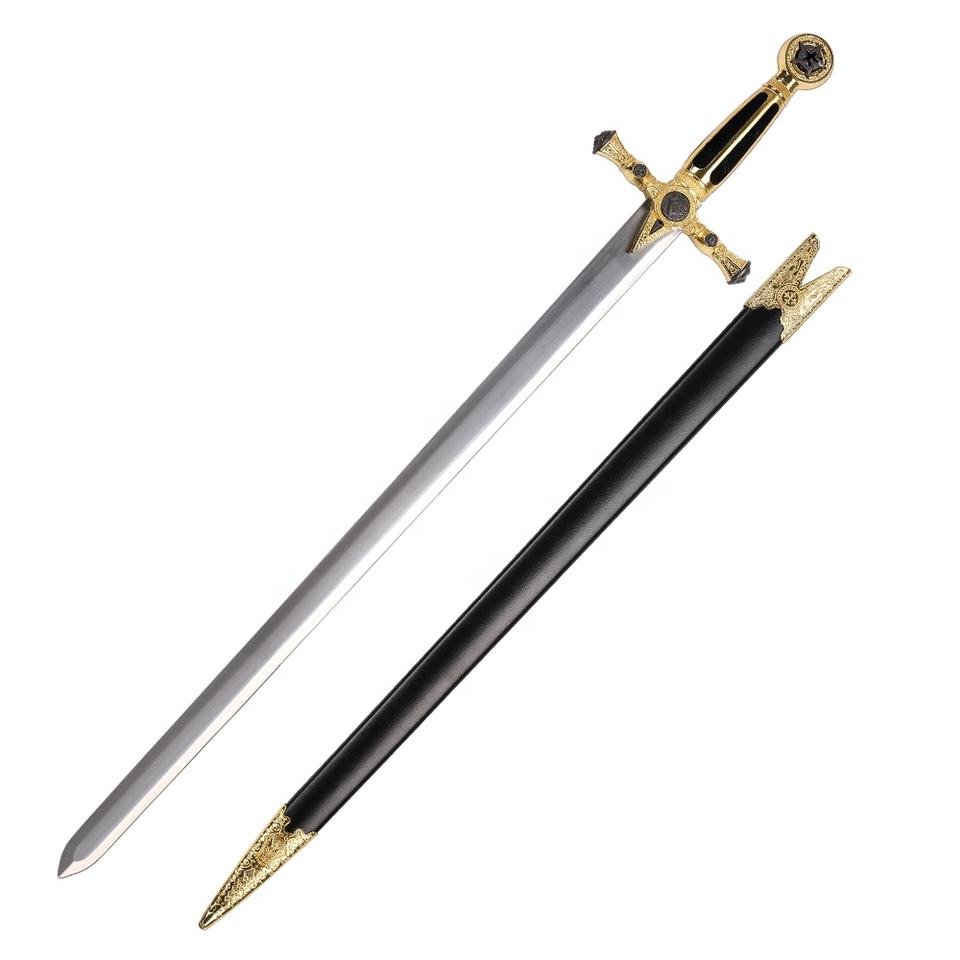 Hb9a65c6508434ecfa1e7ce221f536e37j.jpg_960x960q80.jpg Masonic Ceremonial Style 85cm Unsharpened Decorative Medieval Sword with Sheath - Ref 393538