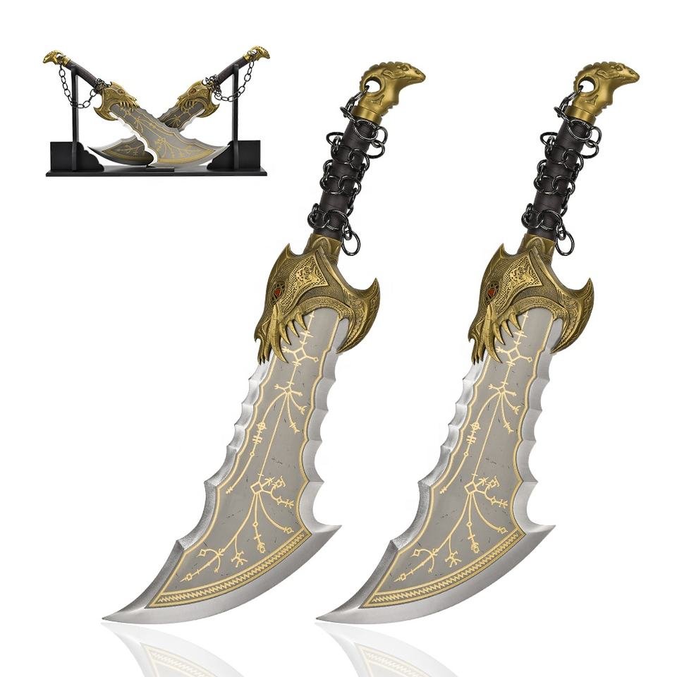 Hc69886cb73a644b381768bfa113b71c5L.jpg_960x960q80.jpg God of War Cosplay Sword - GOW Ragnarok Full Size Kratos Style, 73 cm Wood - Image 1