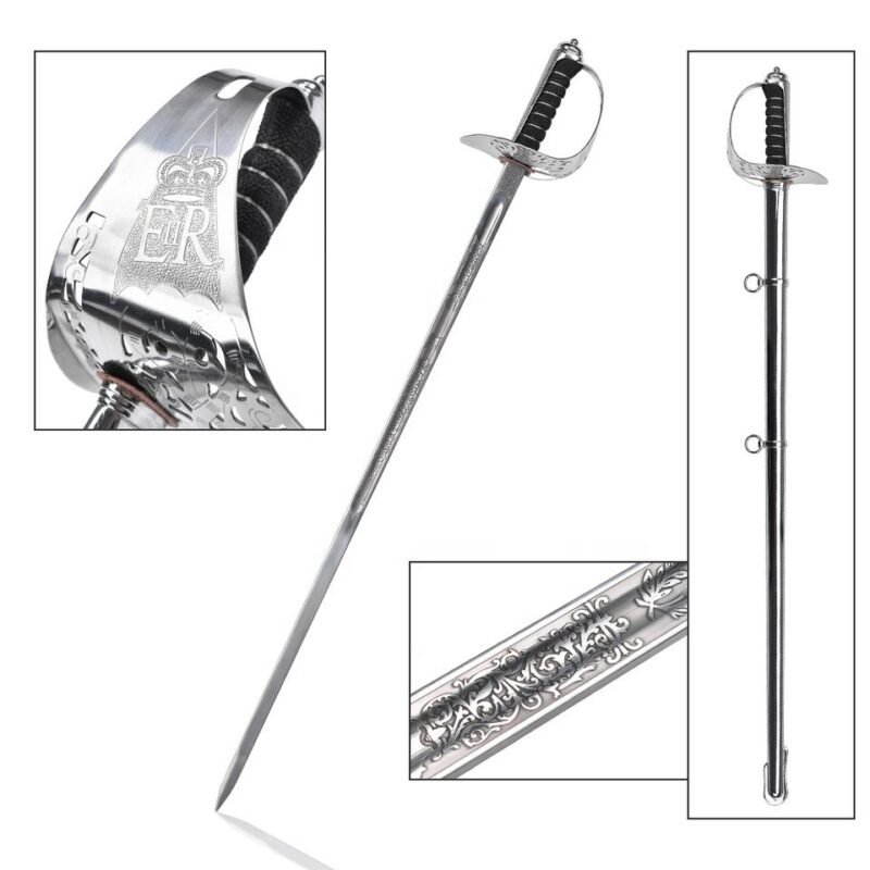 British Military Style Unsharpened Ceremonial Sword with Sheath