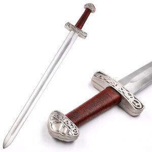 96cm PU Foam Viking-Style Sword with Red-Brown Grip for Wholesale
