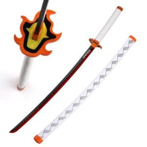 Demon Slayer Cosplay Sword - Japan Kyojuro Style, Wood