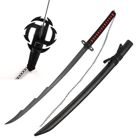 Japanese-Anime-for-Cosplay-Prop-Ichigo-Kurosaki.jpg_480x480.jpg Bleach Katana Sword - Ichigo Kurosaki Tensa Style, Zinc Alloy - Image 1