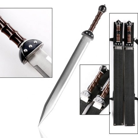 Maximus-Roman-Gladiator-Warrior-Twin-Sword-Set.jpg_480x480.jpg Fantasy Cosplay Twin Sword Set - Maximus Roman Gladiator Warrior 1200g Style, 26 in Zinc Alloy - Image 1