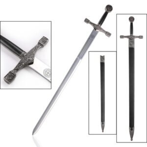 Fantasy Cosplay Long Sword - Medieval King Arthur Silver Excalibur Style