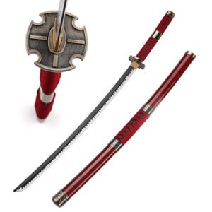 One Piece Katana Sword - Zoro Sandai Kitetsu Bamboo Samurai Style, 104 cm Wood