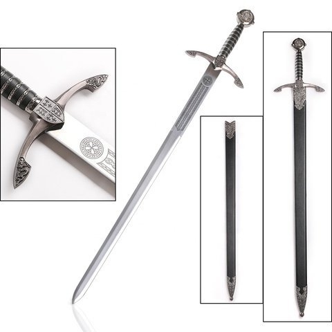 Silver-European-Medieval-Weapon-Real-Black-Prince.jpg_480x480.jpg Fantasy Cosplay Cosplay Sword - Silver European Medieval Black Prince Style