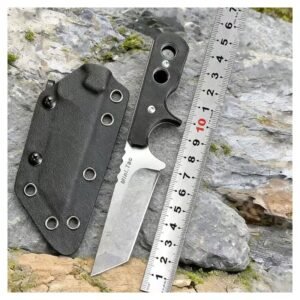 Compact Outdoor Fixed Blade Knife with Textured Handle