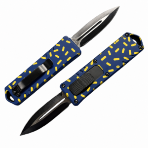 Ultramarine Lemon Capsule Scatter OTF Automatic Knife