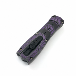 Graphite Orchid Meander Key OTF Automatic Knife