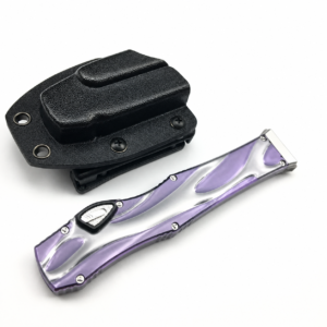 Lilac Silver Liquid Chrome OTF Automatic Knife