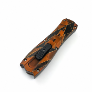 Amber Black Kirigami Fold OTF Automatic Knife