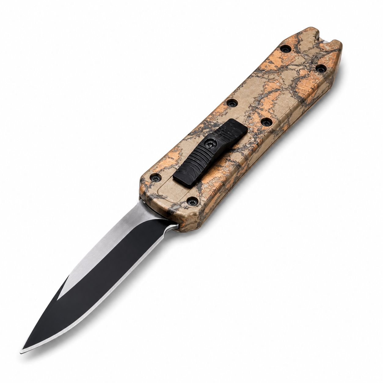 Desert Copper Strata Mini Coffin OTF Knife Desert Copper Strata Mini Coffin OTF Knife full-handle product view