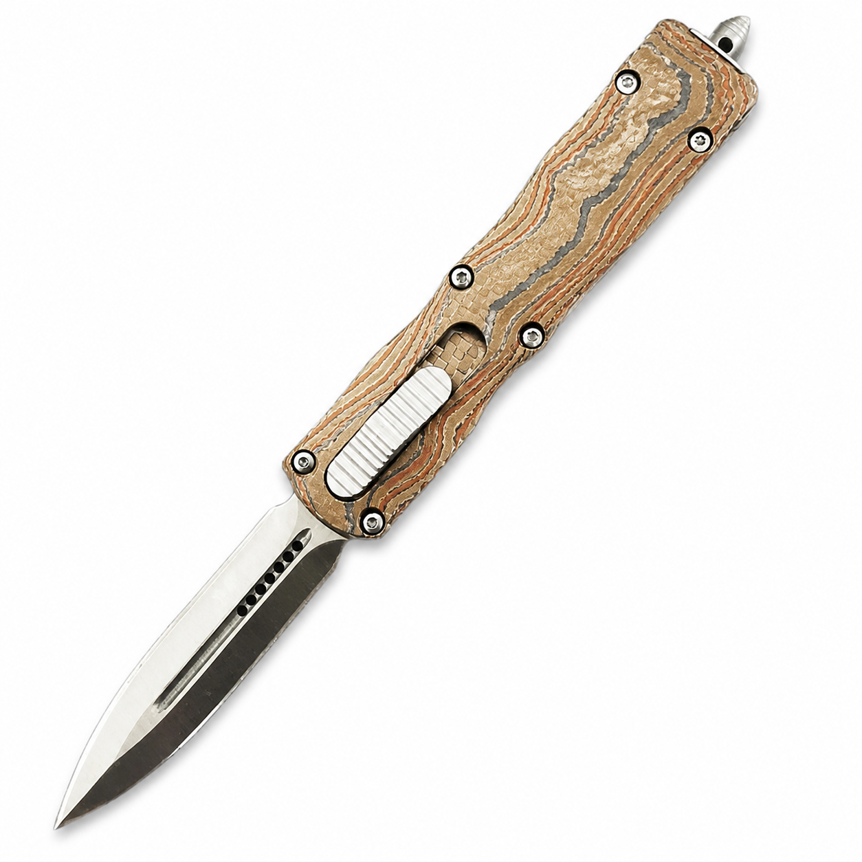 Desert Copper Strata Small Tactical OTF Knife Desert Copper Strata Small Tactical OTF Knife full-handle product view