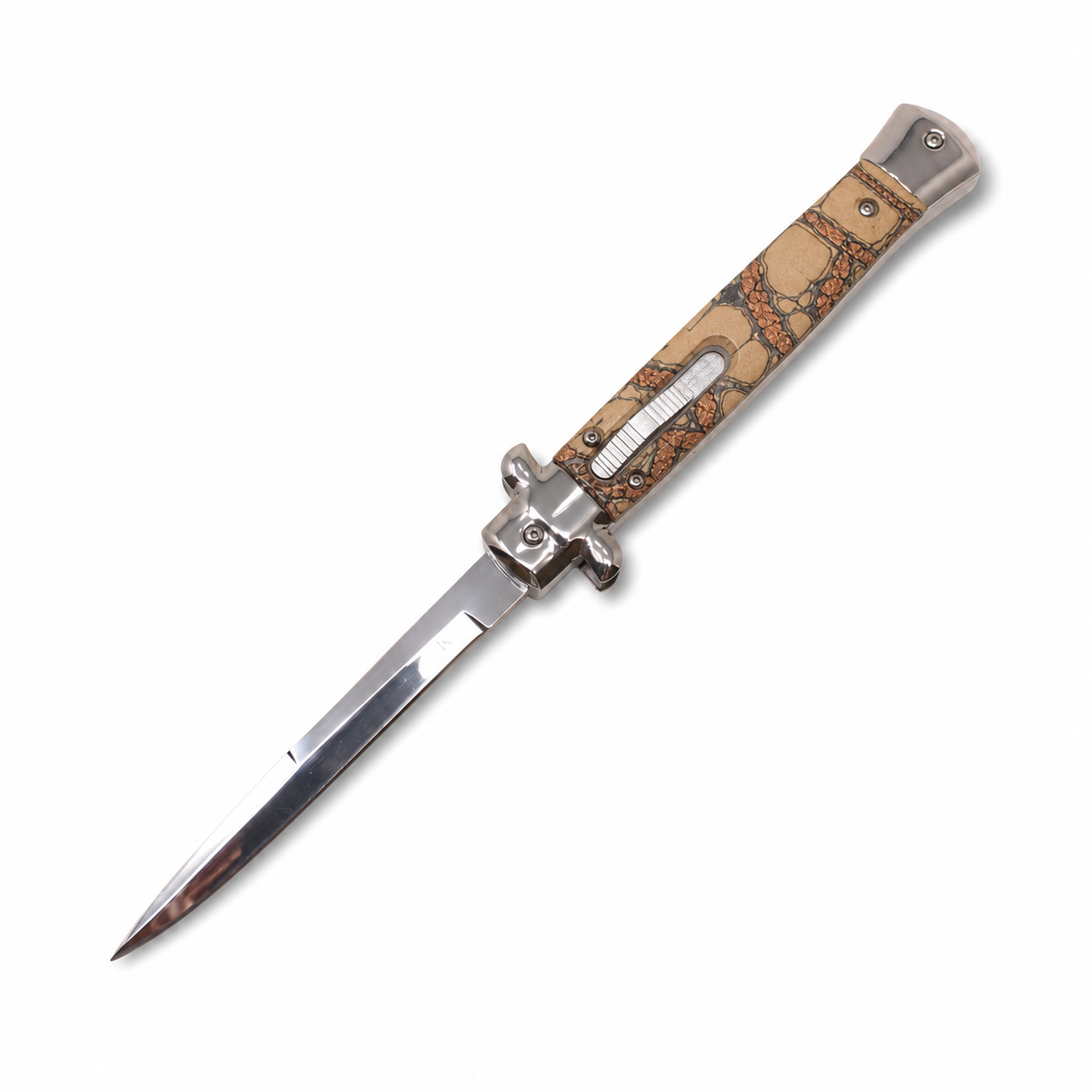 Desert Copper Strata 11-Inch Dual-Action OTF Stiletto Desert Copper Strata 11-Inch Dual-Action OTF Stiletto full-handle product view