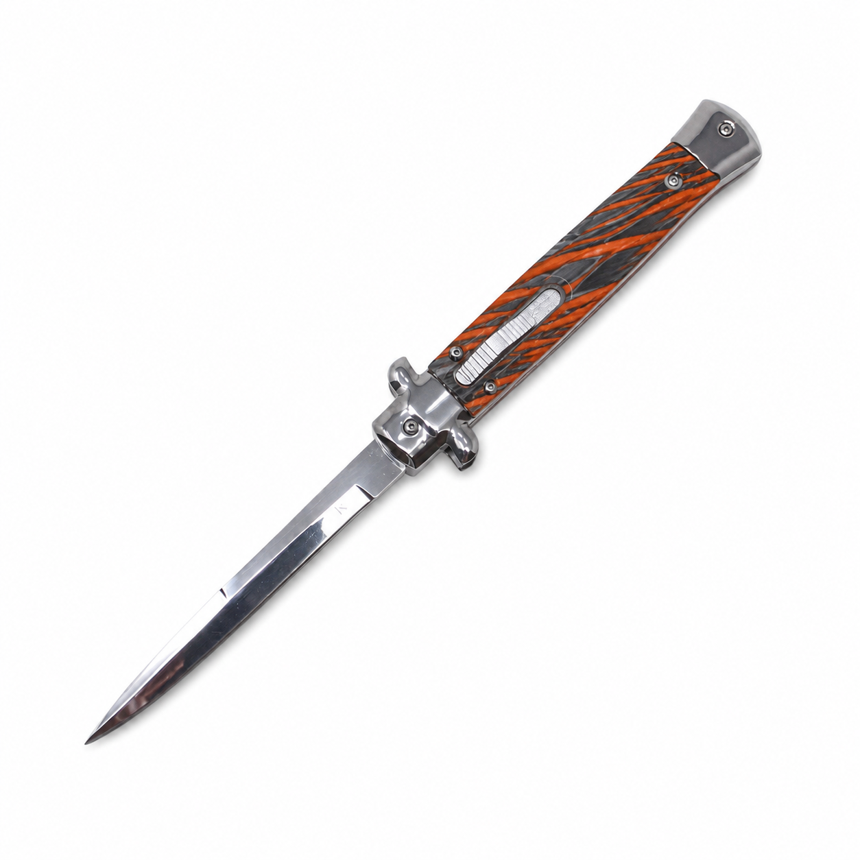Orange Graphite Tiger 11-Inch Dual-Action OTF Stiletto Orange Graphite Tiger 11-Inch Dual-Action OTF Stiletto full-handle product view