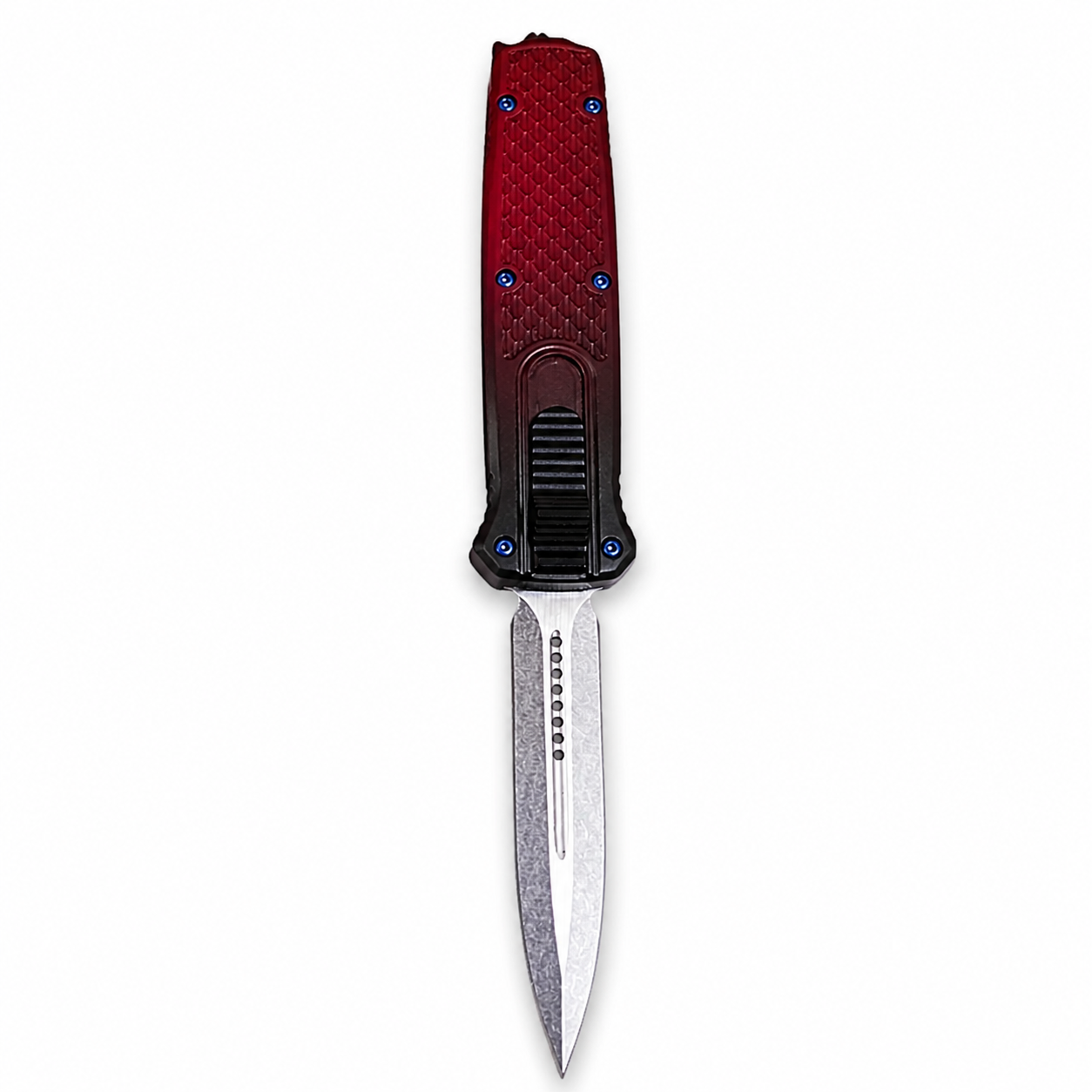 Crimson Black Gradient Matrix 5.5-Inch Automatic OTF Knife Crimson Black Gradient Matrix 5.5-Inch Automatic OTF Knife full-handle product view