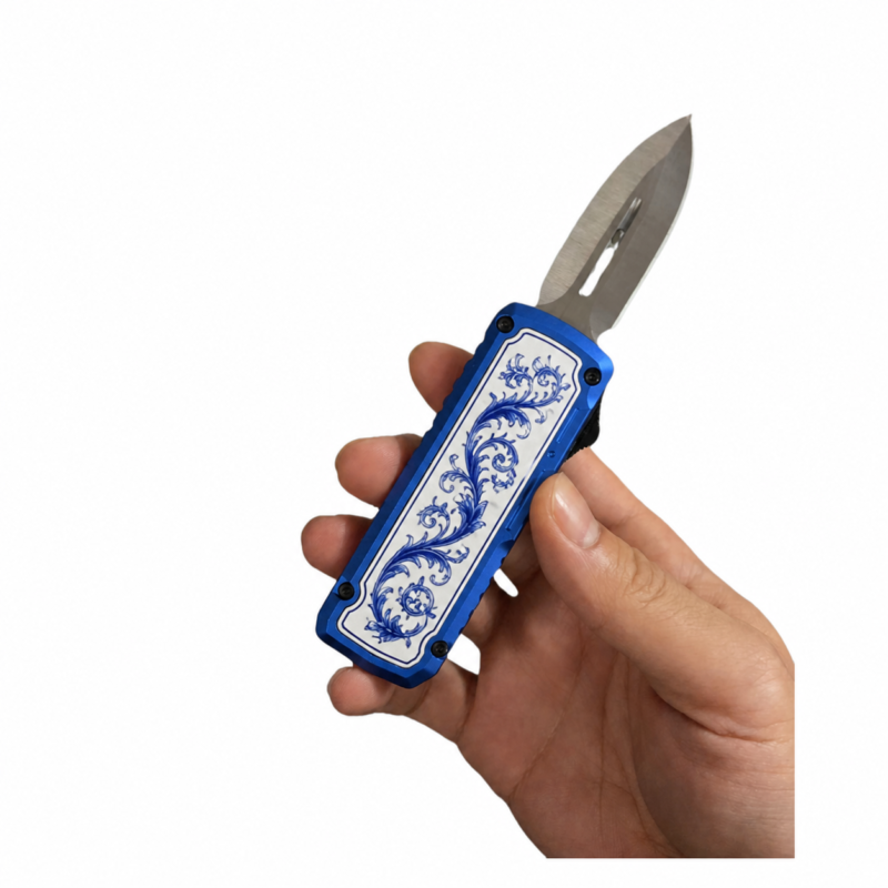 Cobalt Porcelain double-edge OTF automatic knife