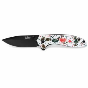 Dark Fantasy Playing-Card Graphic Folding Knife