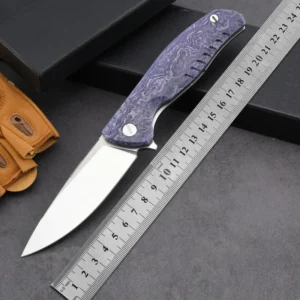 2026 New Design CNC Pocket Knife High Quality Folding Hunting Survival Knife With G10 Handle and D2 Stainless Steel