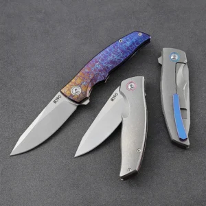 2026 Hallogh Quality ODM & OEM CNC Folding Hunting Outdoor Pocket Knife With M390 Stainless Steel and Titanium Alloy Handle - product view 4