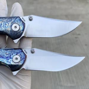 2026 New Design CNC Pocket Knife High Quality Folding Pocket Knife With Titanium Alloy Handle and M390 Stainless Steel