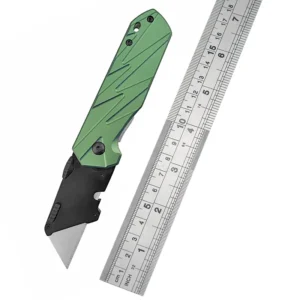 New Design Pocket Knife Aluminum Handle Utility Knife with 5pcs SK5 Steel Blade in Gift Box Utility Cutter