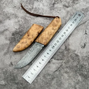2026 New Design Damascus Dagger for Knife VG10 Damascus Bıçak and White Shadow Wooden Handle for Easy to Carry product view 2
