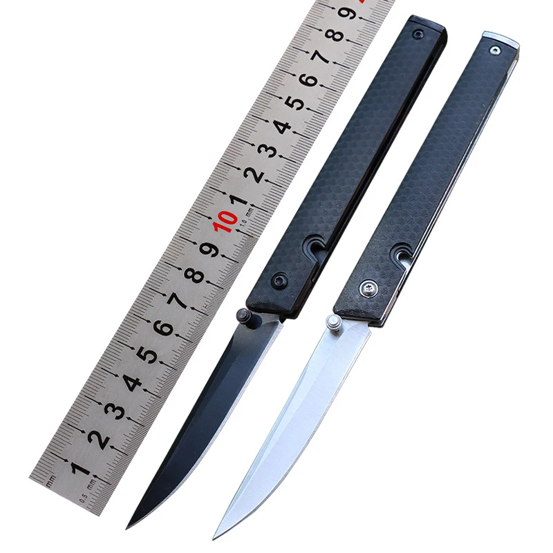 Folding Pocket Knife 5cr15MOV Steel and ABS Hnalde with Elegant Thumb Nail Design Helps You Slide Open Smoothly - product view 2